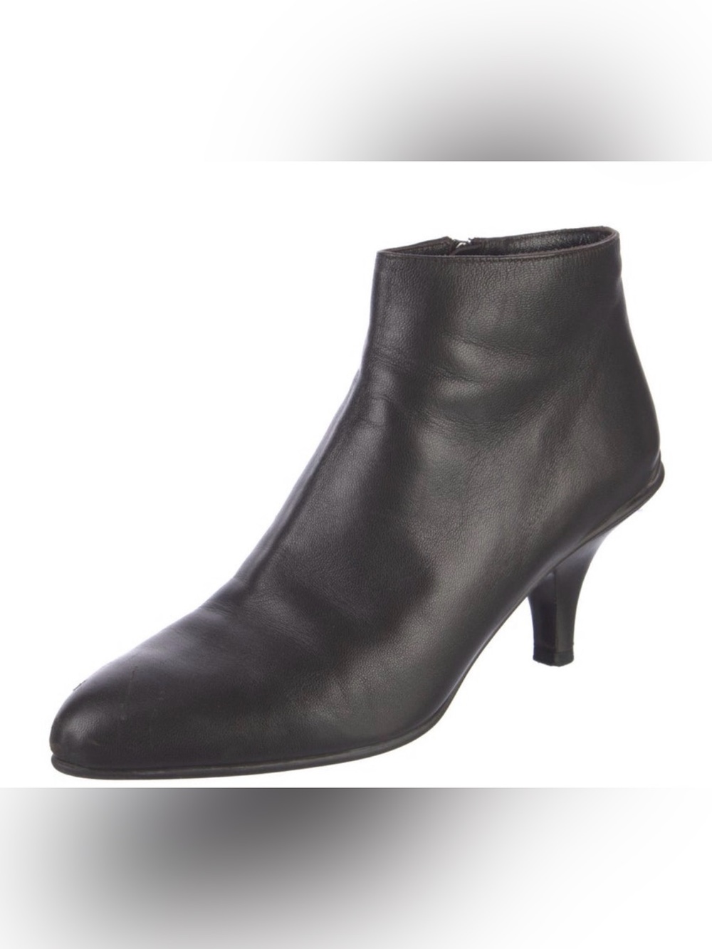 Prada Vintage Dark Brown Leather Kitten Heel Ankle Boots – Size 37.5 / 7.5